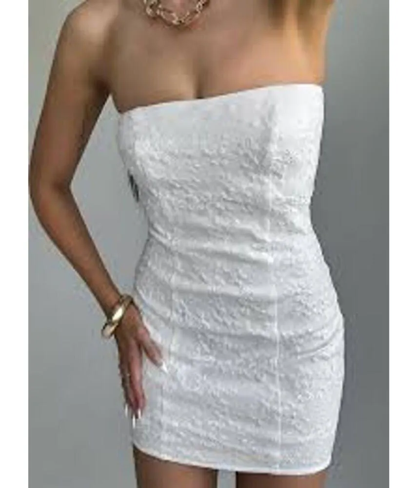 PRINCESS POLLY Anja Dress SPRING SUMMER Mini Dress Size 10 White - Image 2