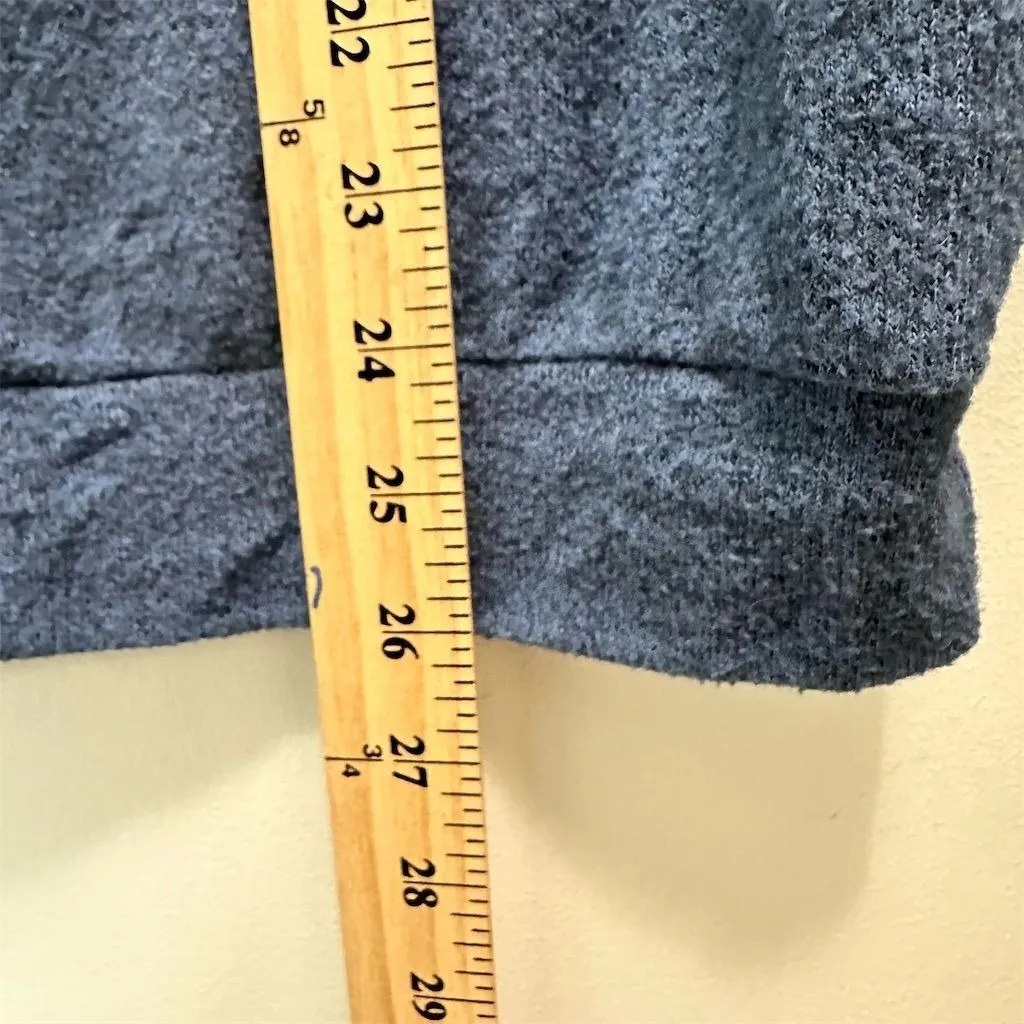 Maplesage Women Blue Sweater with Shoulder Zipper Medium Preppy Light Academia - Image 8