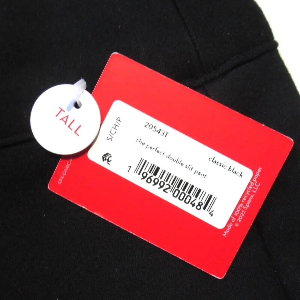NWT SPANX 20543T The Perfect Double Slit Flare in Black Knit Ponte Pants S Tall - Image 3