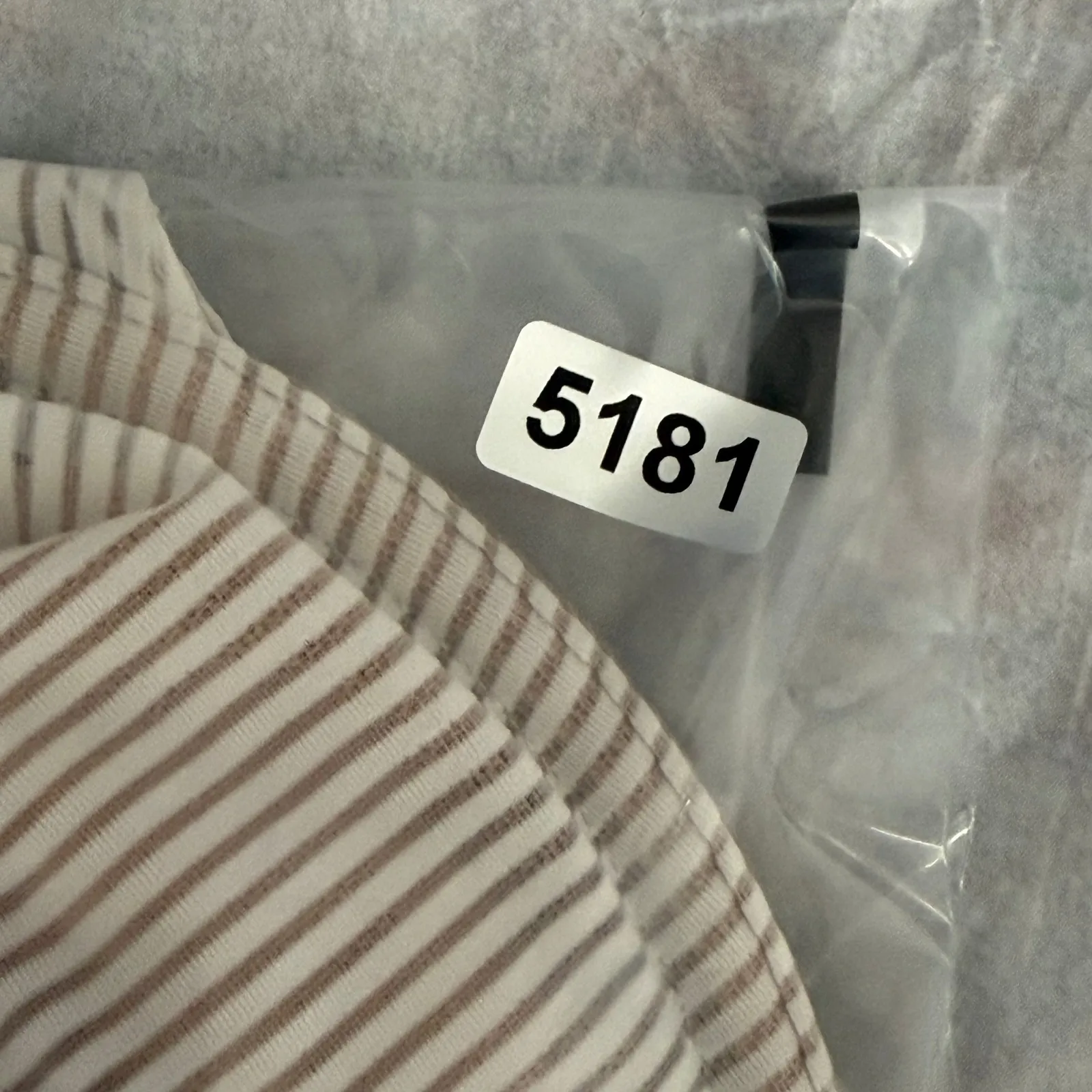 ThirdLove Unlined Shadow Stripe Scoop Bra 38F Beige - Image 5