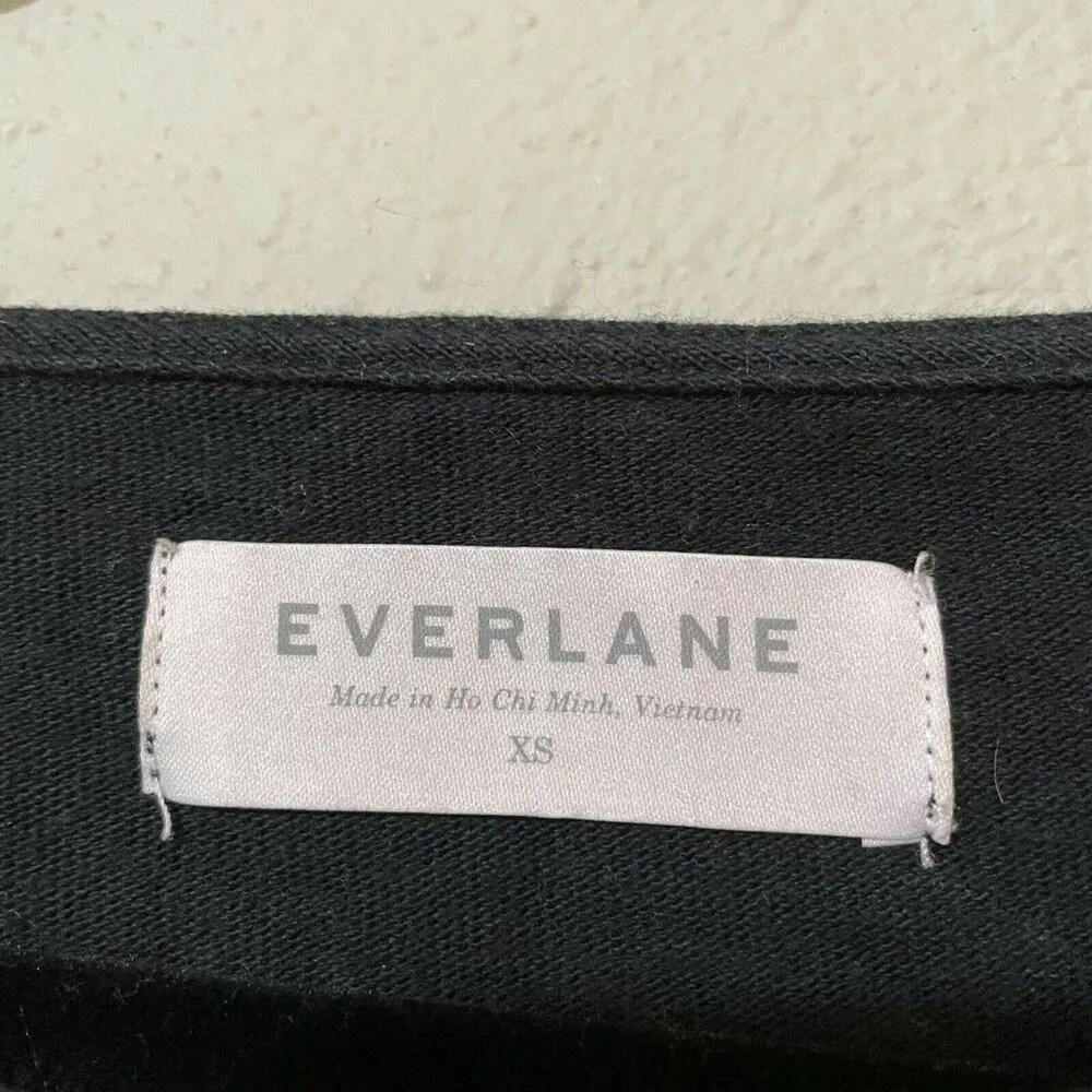 Everlane Black Long Sleeve Round Neck Sweater Womens XS Closet Staple Minimalist - Image 5