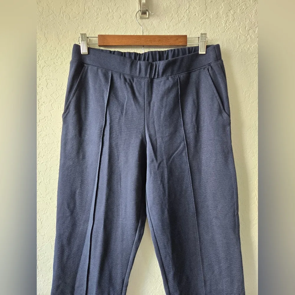 Navy Blue Pintuck Sweatpants Casual Pants Size Medium - Image 5