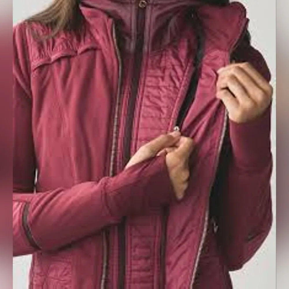 Lululemon Fleecy Keen Jacket III  Wine Berry Size 4 - Image 9