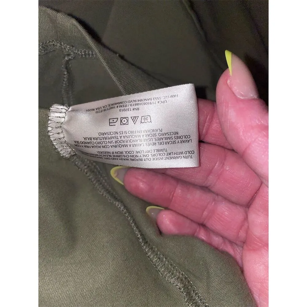 Banana Republic  Women's Olive Green T-Shirt Dress L Short Sleeve - Image 3