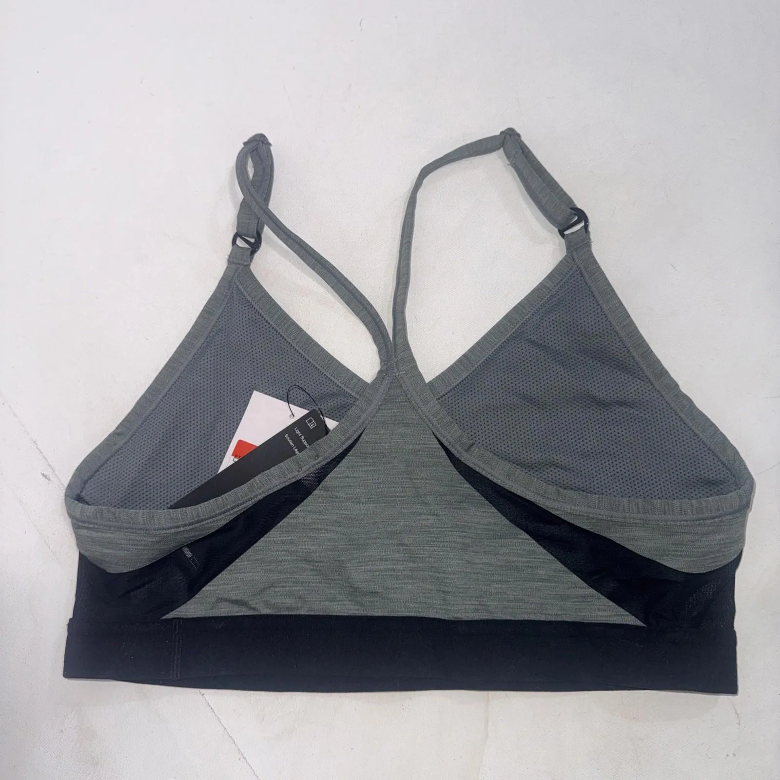 Nike Womens Dri-fit Indy V Neck Womens Style Size Large Cz4456-084 Gray Bra NWT - Image 2