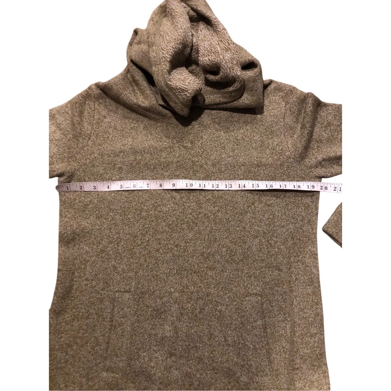 Cowl neck oversized J.Crew Green with White knit Cowl Neck Long Sleeve Wool Blen Size M - Image 7