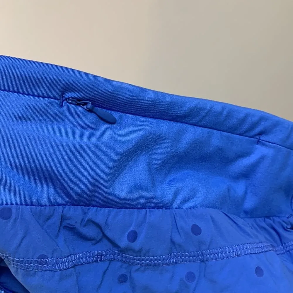 Fabletics Austyn Polka Dotted Run Blue Shorts - Image 4