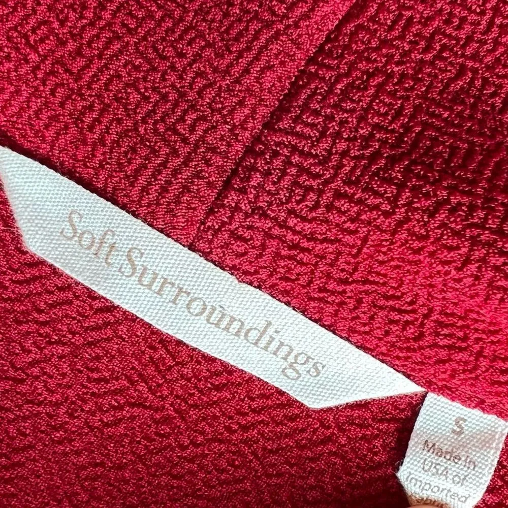 Soft Surroundings Mesa Button Red Cardigan Vest - Image 4