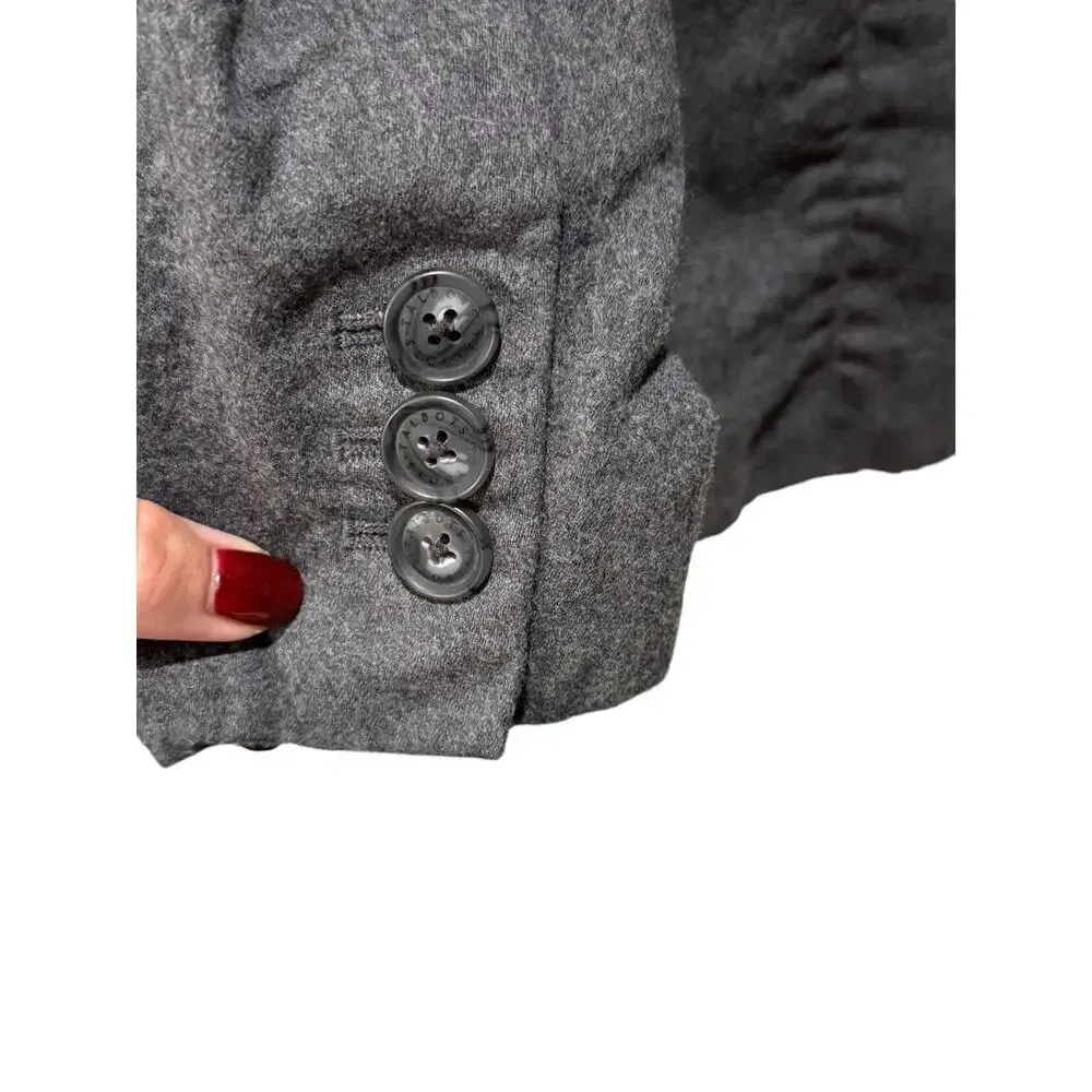 Talbots Blazer Women‎ 10P Gray Wool Fabric Woven in Italy Single Button NWOT - Image 7