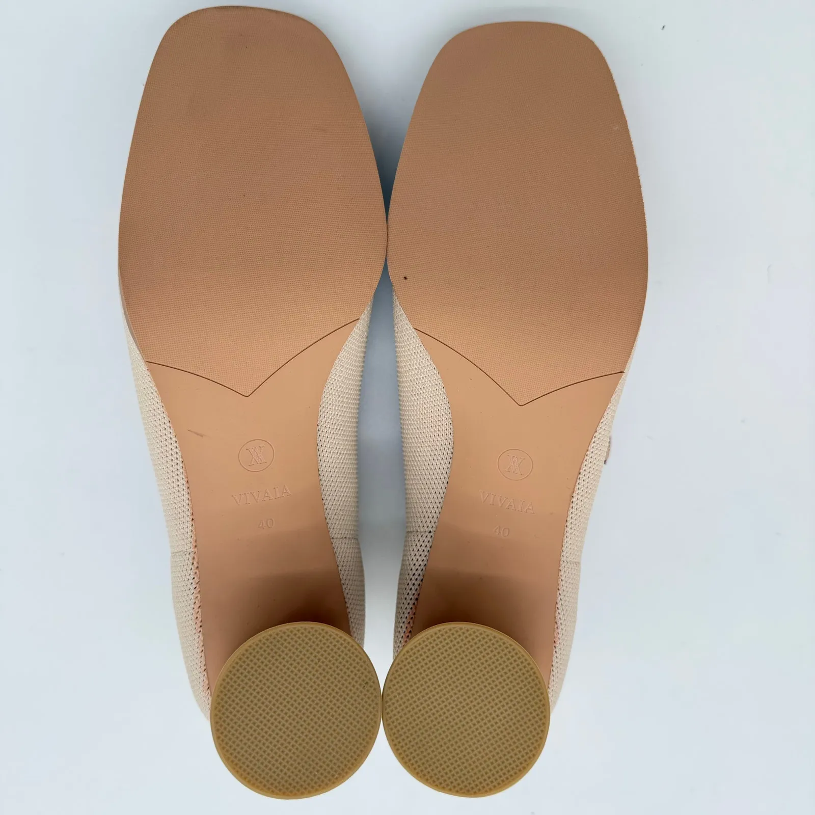 Vivaia Quinn Square Cream Minimalist Old Money Knit Comfort Loafer Heels NWB 9 - Image 8