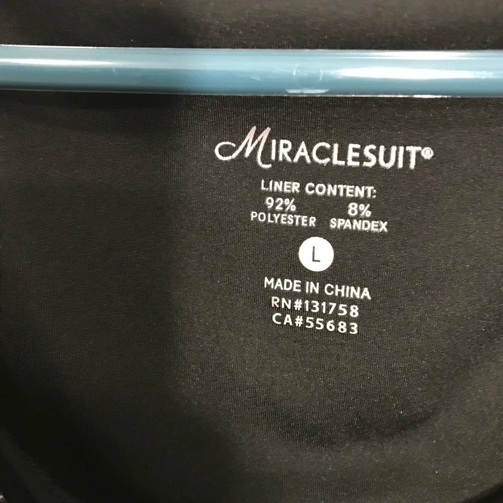 Miraclesuit Womens Black Open Drape  Cardigan with Lined Tank Large - Image 7