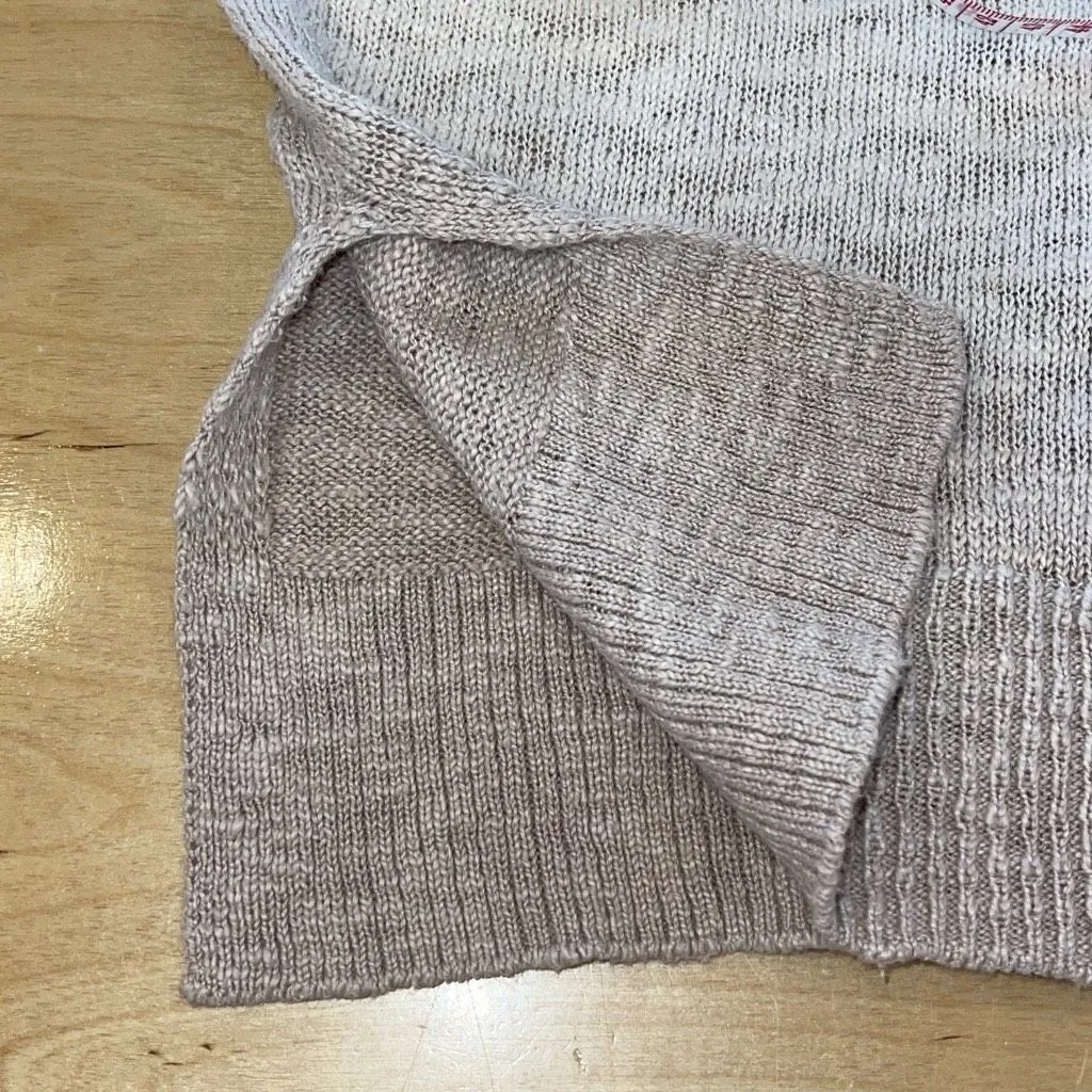 Faherty Womens Organic Cotton Knit Ombre Sunset‎ Dip Dye Pullover Sweater Medium - Image 6