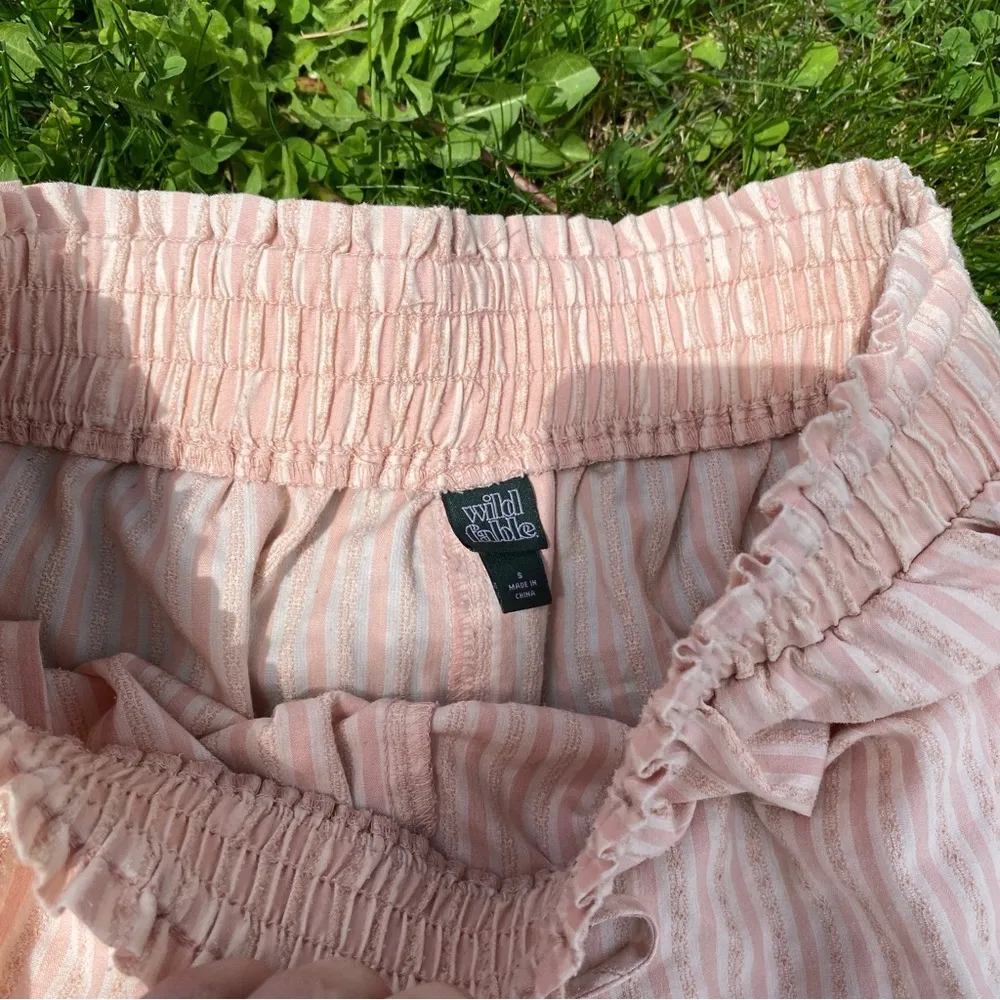 Target Wild fable pink striped shorts SIZE SMALL - Image 3