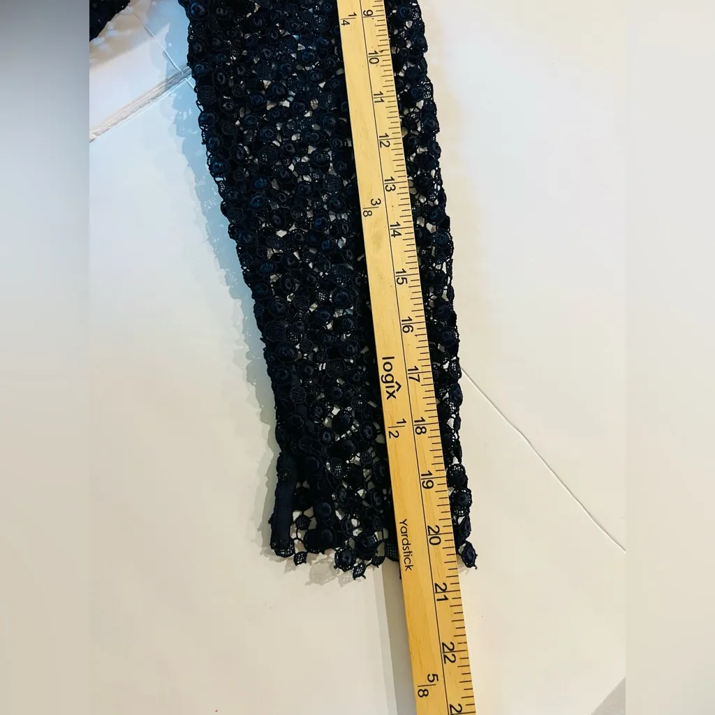 DEAN HUTCHINSON long sleeve midi dress size S/M fits dark blue color - Image 12