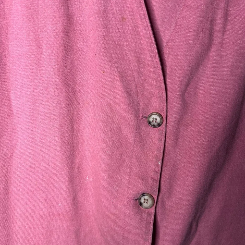 Vintage Cotton Orvis Vest Dress M Pink - Image 5