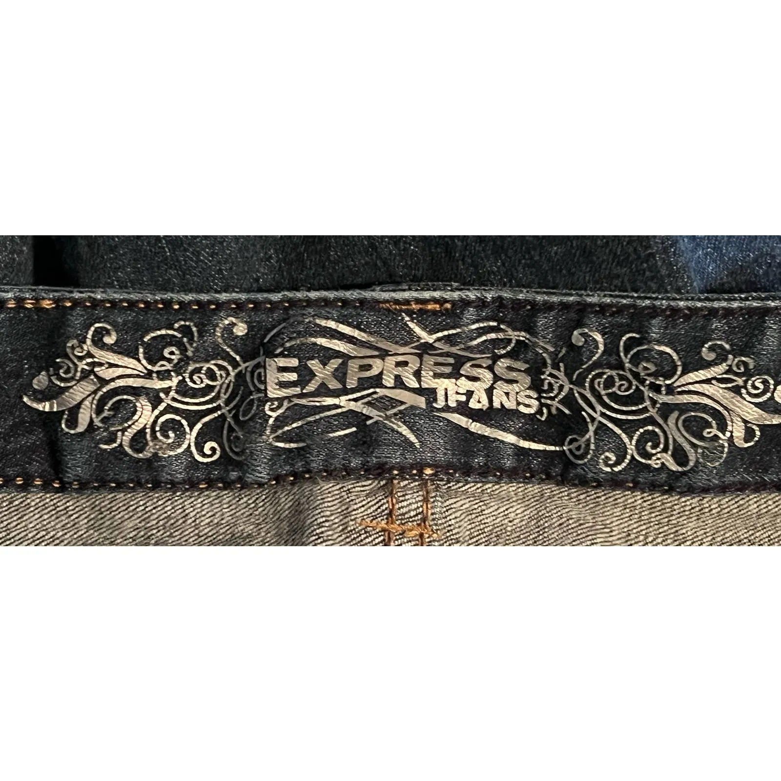 Express Jeans Women's Stella Regular‎ Boot Low Rise Flare Legs Size 4r Blue - Image 4