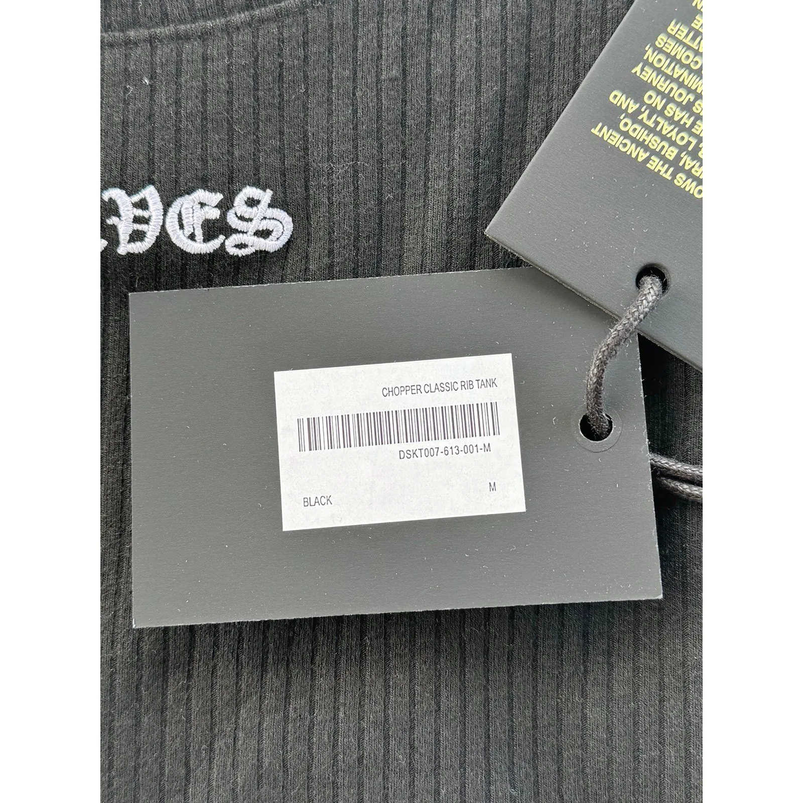 Darc Sport Chopper Classic Ribbed Tank Black
Size Medium Black - Image 10