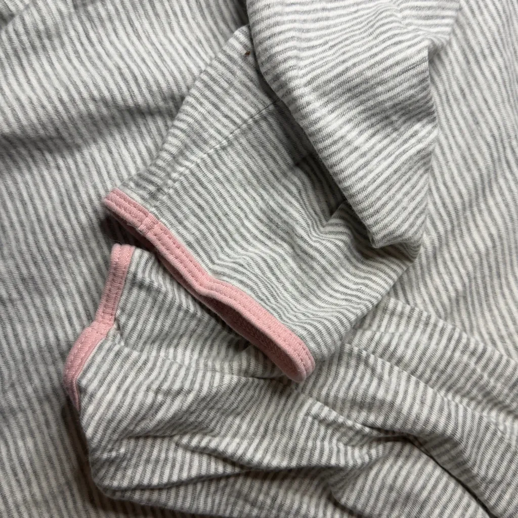 Serra Pink and Gray Striped night gown size large - Image 4