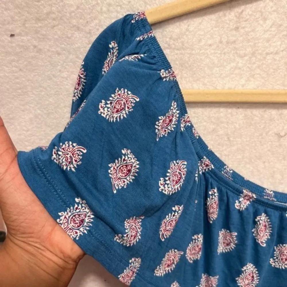 Old Navy ‎ Womens Tops Size XL Paisley Ruffle Layer Off The Shoulder - Image 6