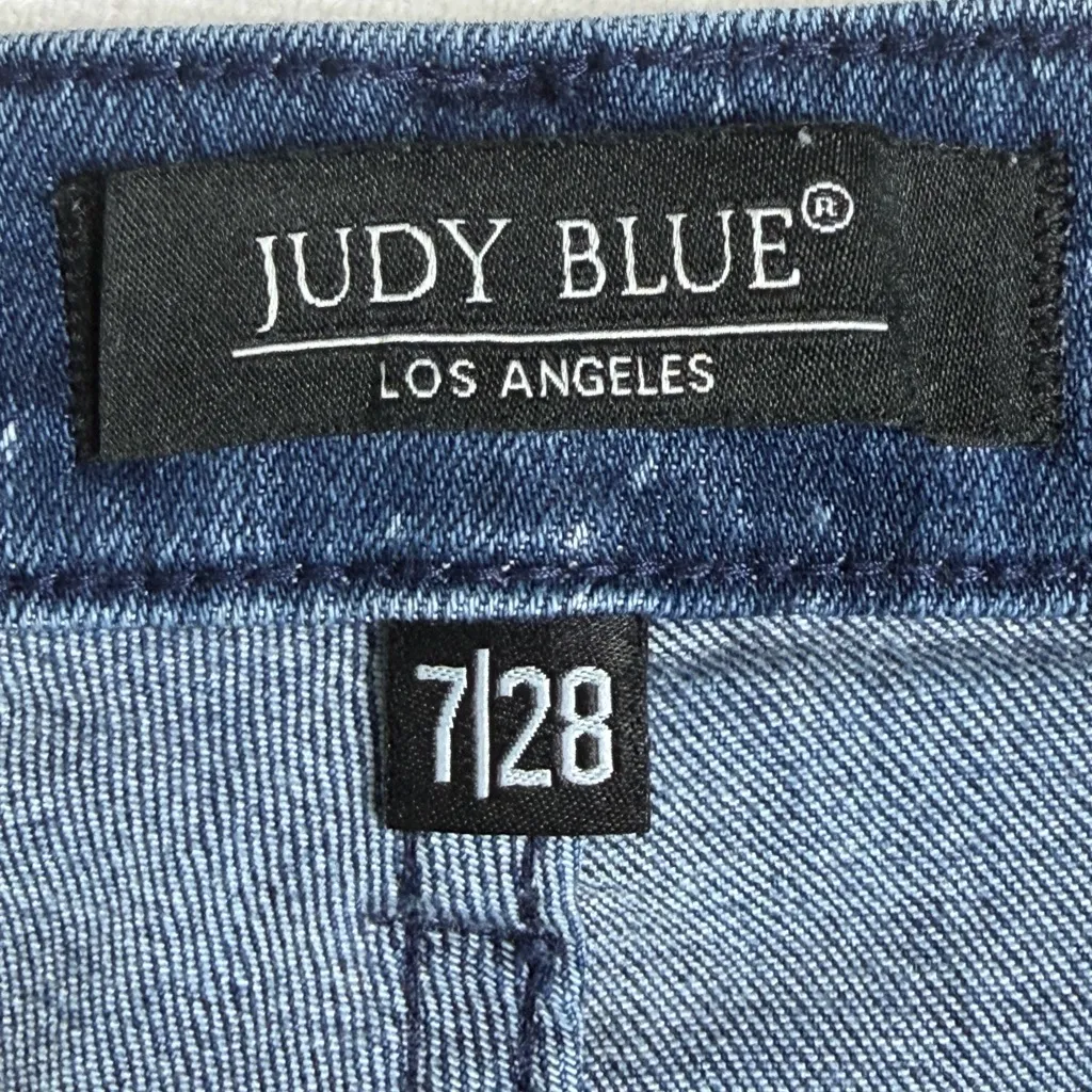 Judy Blue Women’s Relaxed Fit Speckled Ankle Jeans Cropped Stretch Denim Sz 7/28 - Image 5