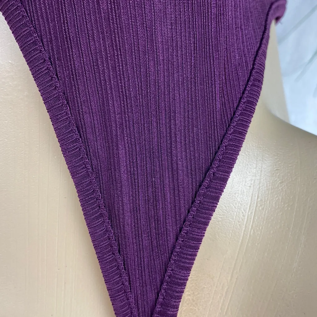 Free People Intimately Purple Ribbed Racerback Tank Top NEW XS - Image 4