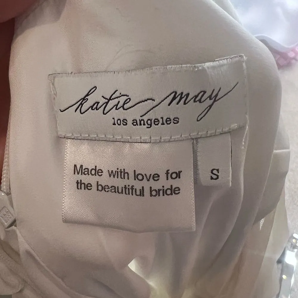 Katie May Athens bridal formal gown illusion back size small - Image 13