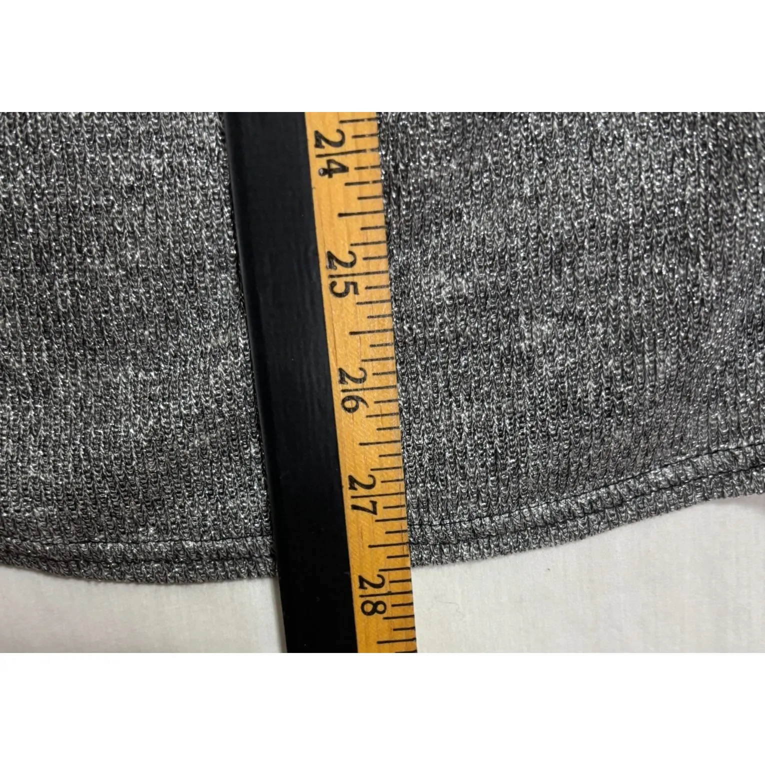 Apt 9 Cowl Neck Sweater Sz 3X Silver Metallic Thin Knit Holiday Wedding Party - Image 7