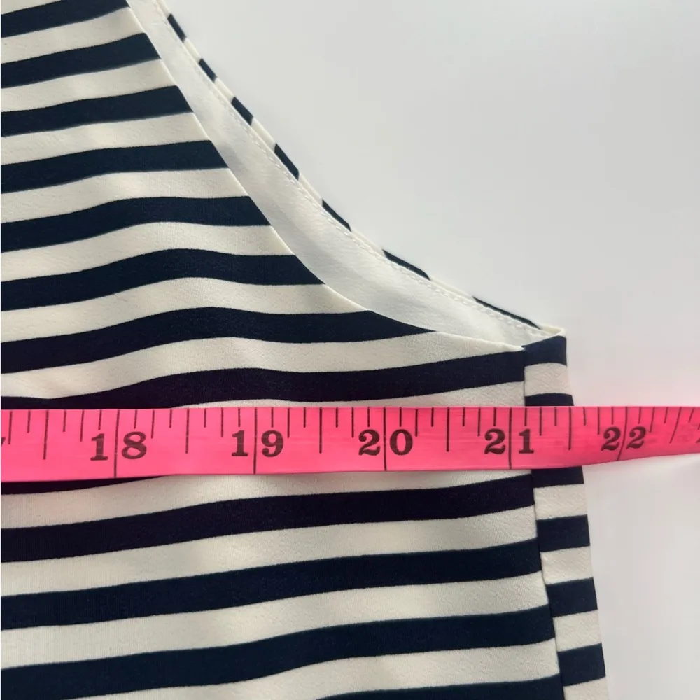 Sail to Sable Navy & White Stripe Cowl Neck Top Tuckernuck Sz XL - Image 7