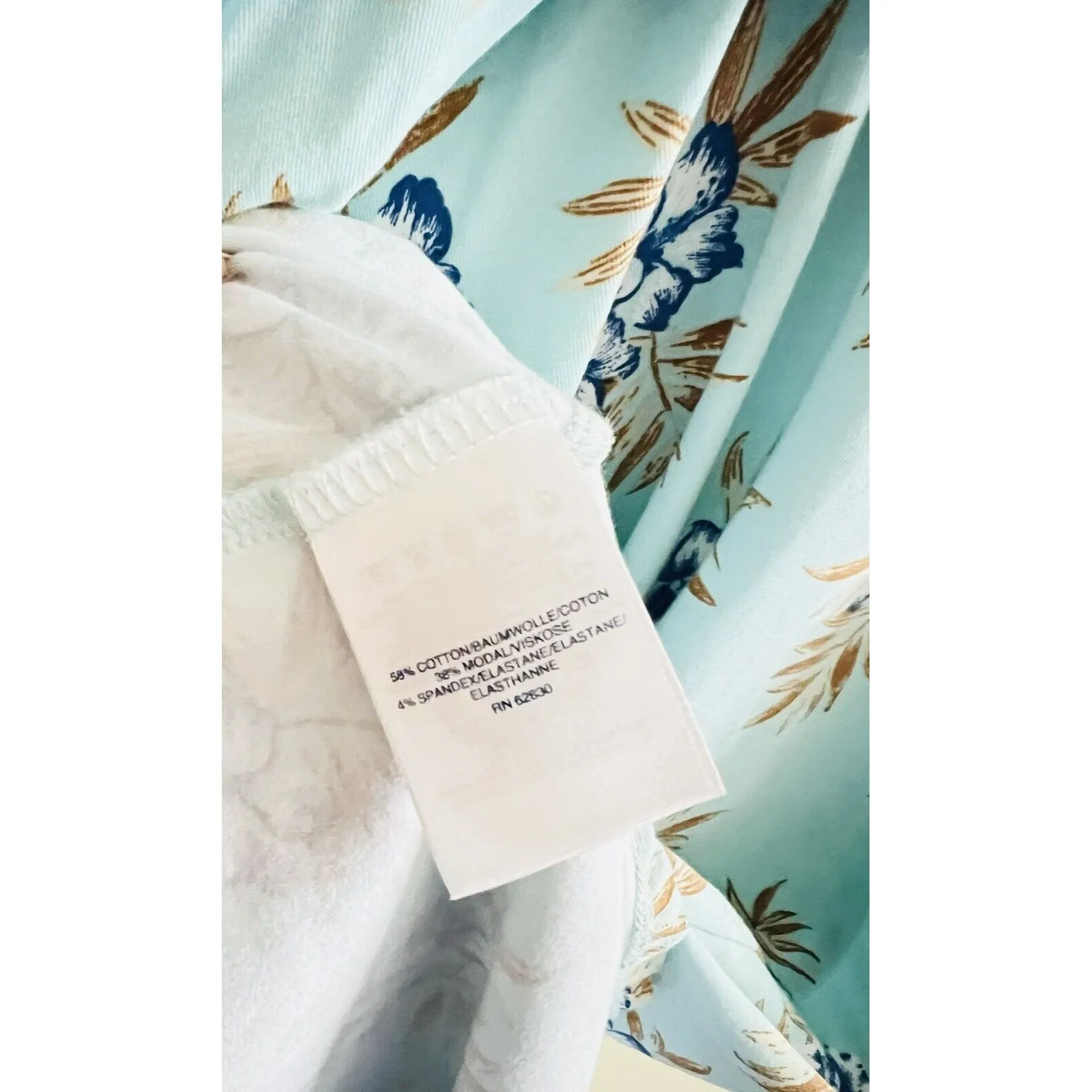 Lands End Jersey Knit Front Tie Flattering Cap Sleeves Dress Floral Resort XL 18 - Image 4