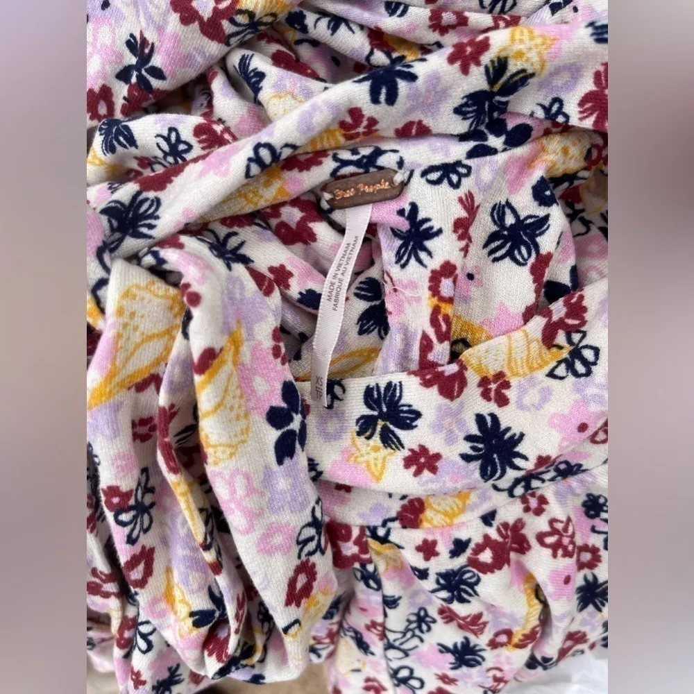 Free People Vibe Check Jumpsuit, tea ditsy shell Combo -XS - Image 5