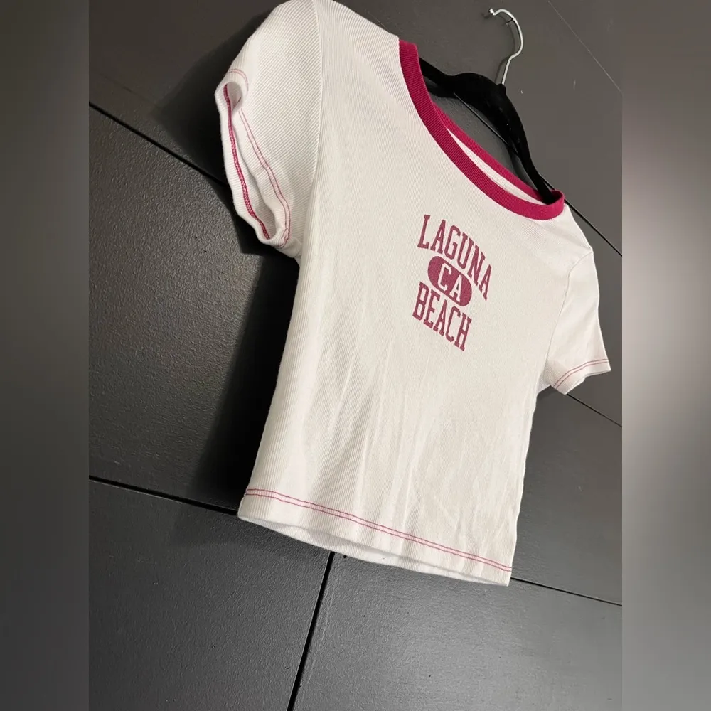 AEROPOSTALE Laguna Beach Seriously Soft Ribbed Baby Tee Y2K Women’s Sz M EUC - Image 2