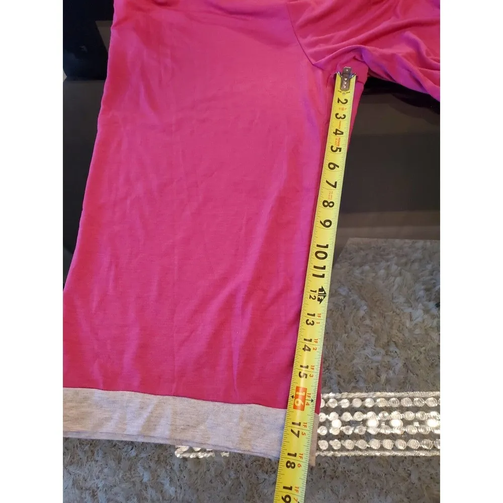 SHEIN Women's Pink Polyester Mid Rise Comfort Waist Wide Legs Pant Size Large - Image 8