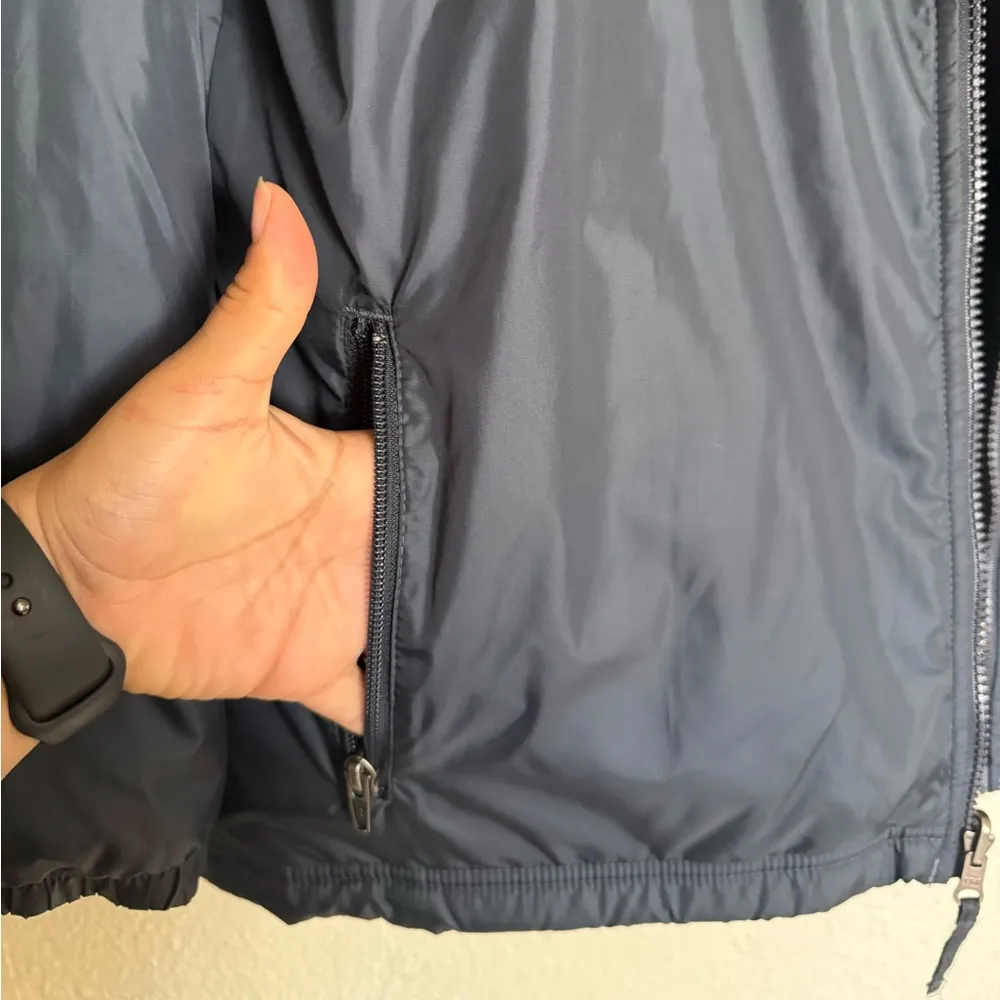 LL Bean Women's Polyester Full Zip Jacket Coat Navy Blue Size M thermoliteactive - Image 5