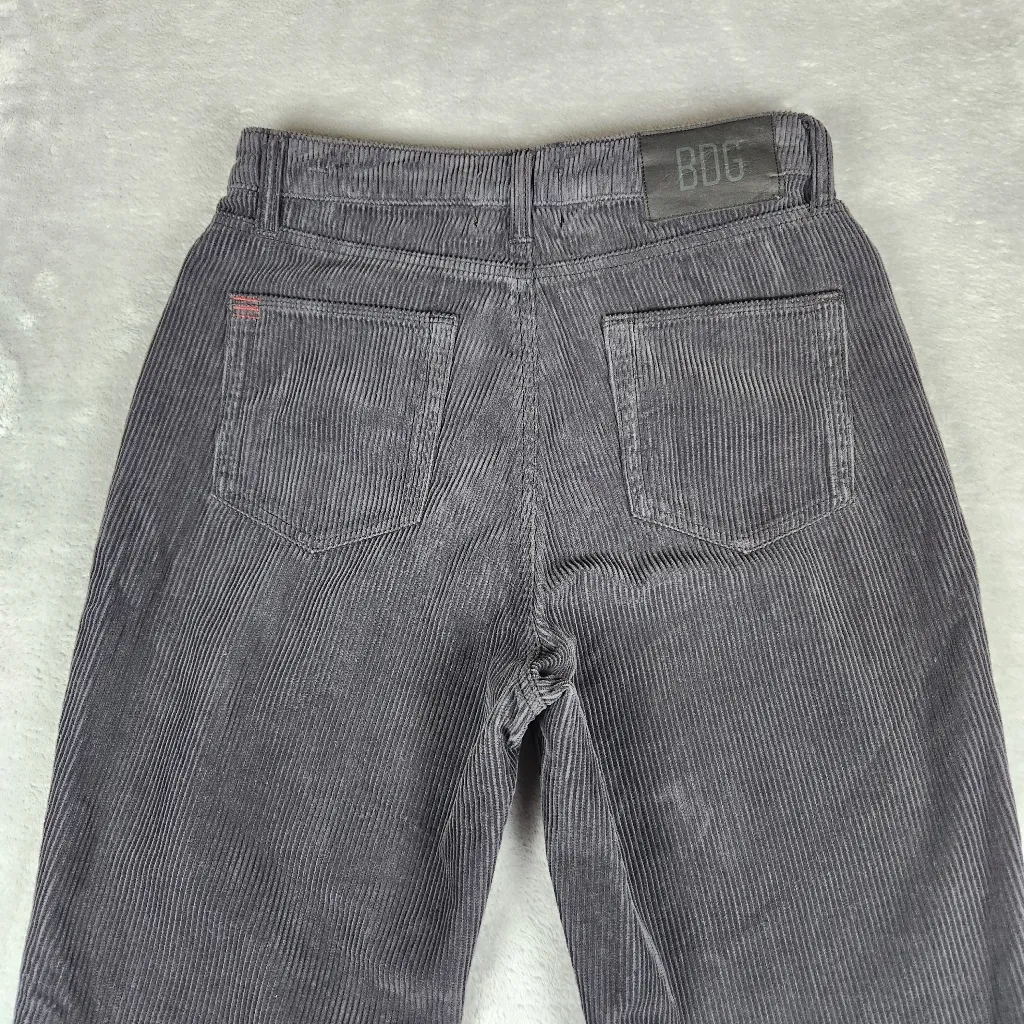 UO BDG Womens High Rise Mom Corduroy Pants Gray Size 27 - Image 12