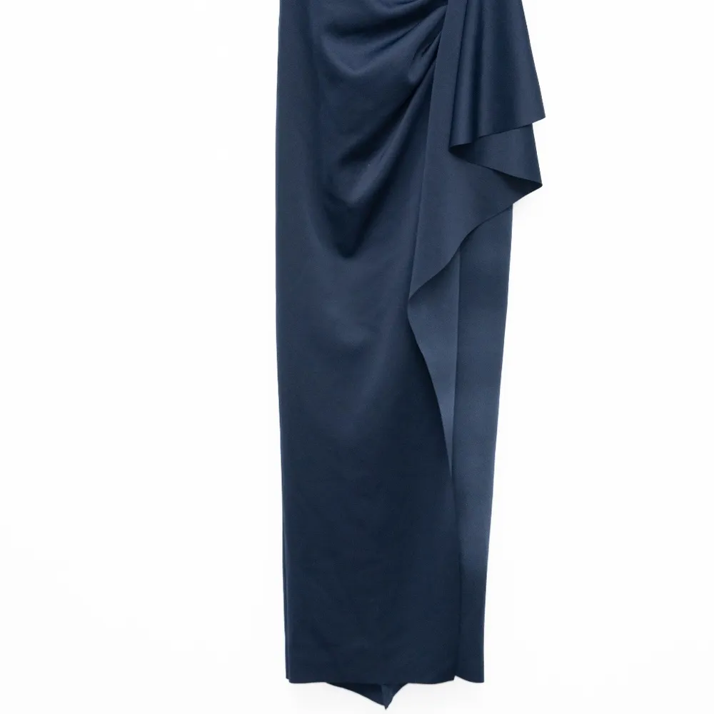 Xscape Jenny Long Scuba Off The Shoulder Rouched Dress - Image 11