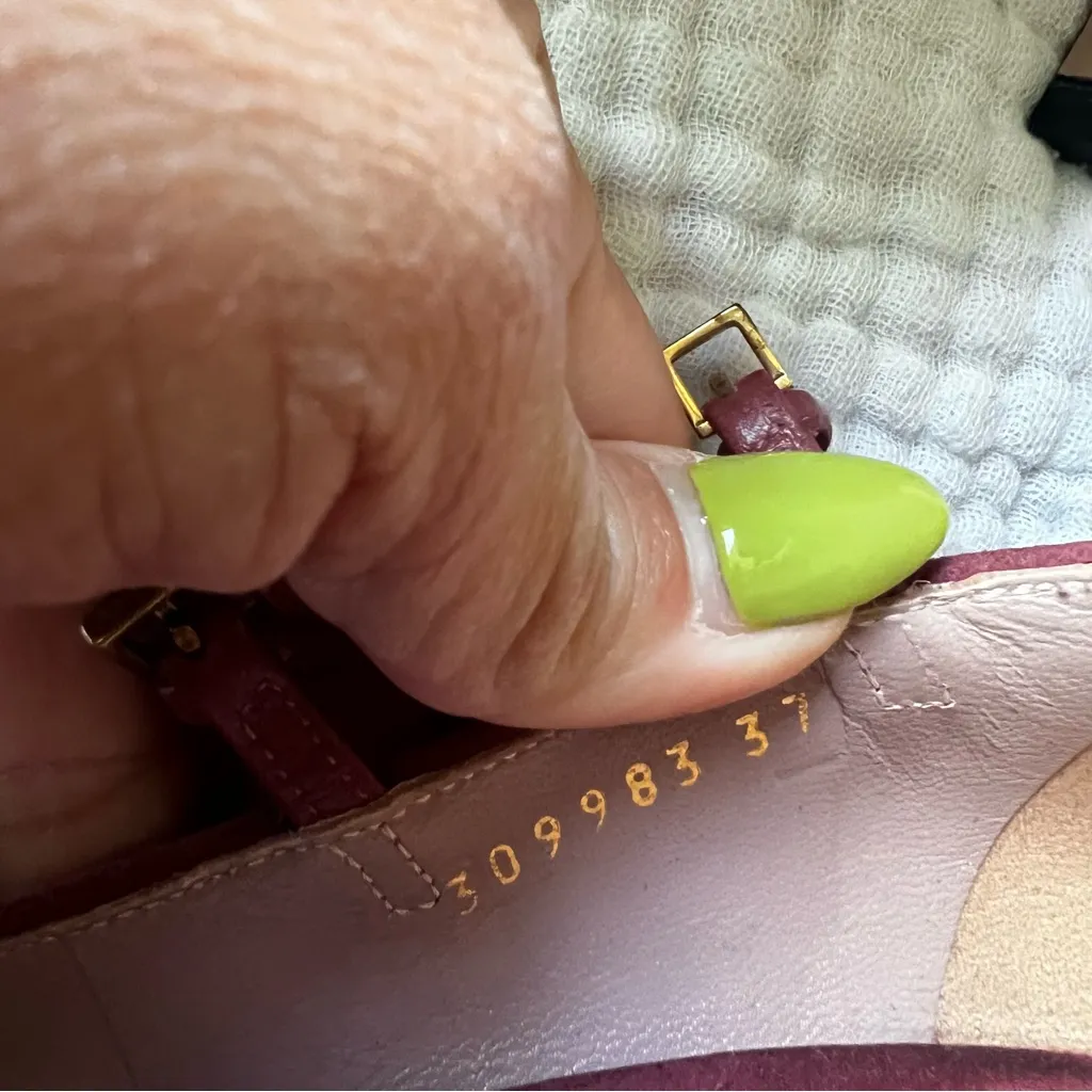 GUCCI Lisbeth open toe Pump in Antique Rose Suede Women's SIZE 37 US‎ 7 - Image 14