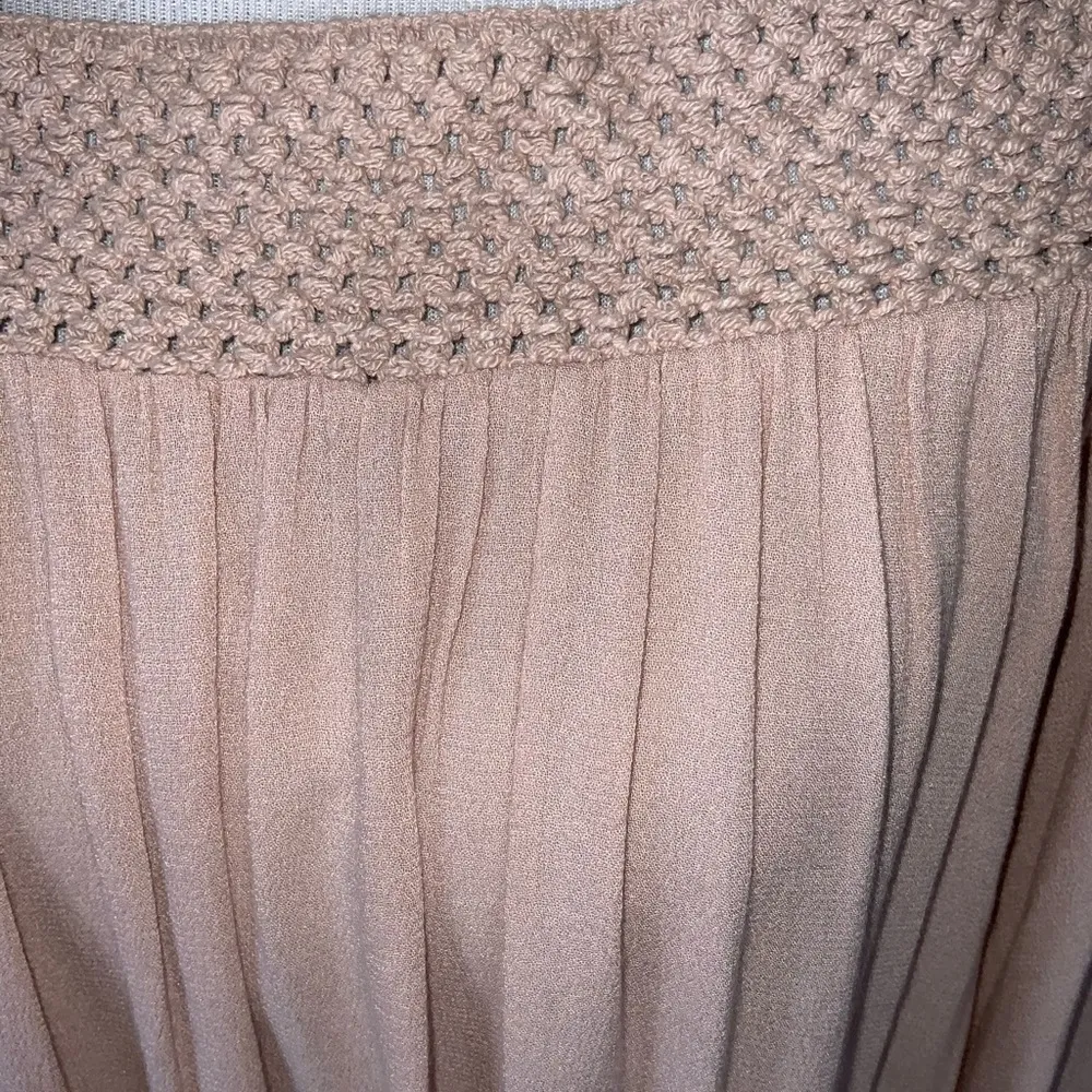 Umgee Blush Mauve Off Shoulder Tunic Dot Sleeve & Hemline Boho Tunic M - Image 4