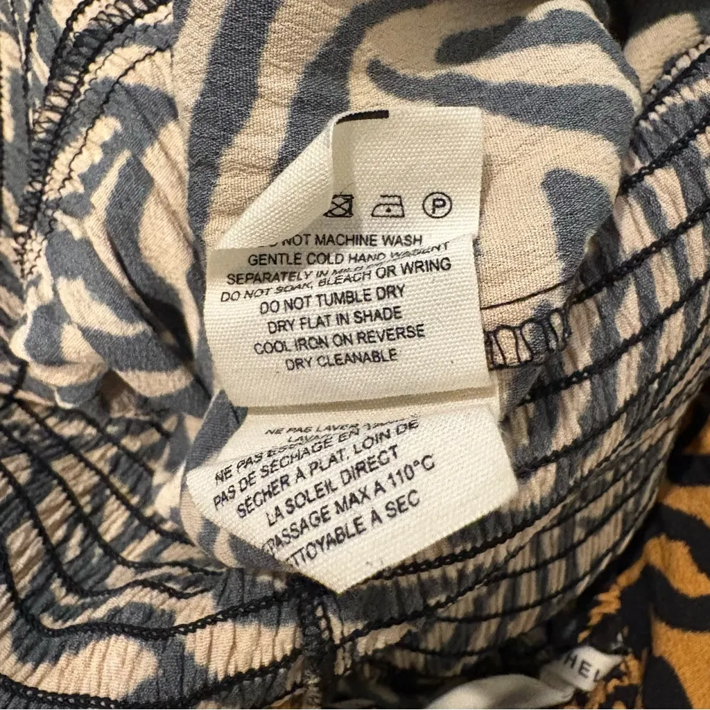 Kachel x Anthropologie Wide Leg Tiger Striped Jumpsuit, Sz 2 Tan - Image 14