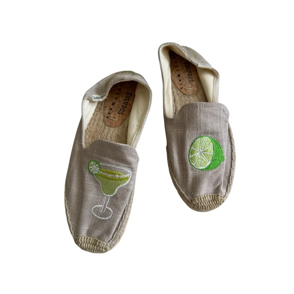 SOLUDOS x Lucy Mail Margaritas Lime Espadrilles Flats Size 6 - Image 6