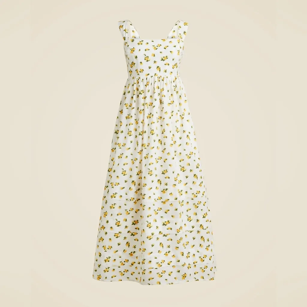 J.Crew Squareneck midi dress in budding rose print - Image 4