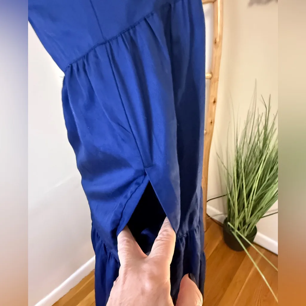 The Drop Women's Britt Tiered Maxi Tent Dress SIZE X SMALL Navy Blue - Image 5