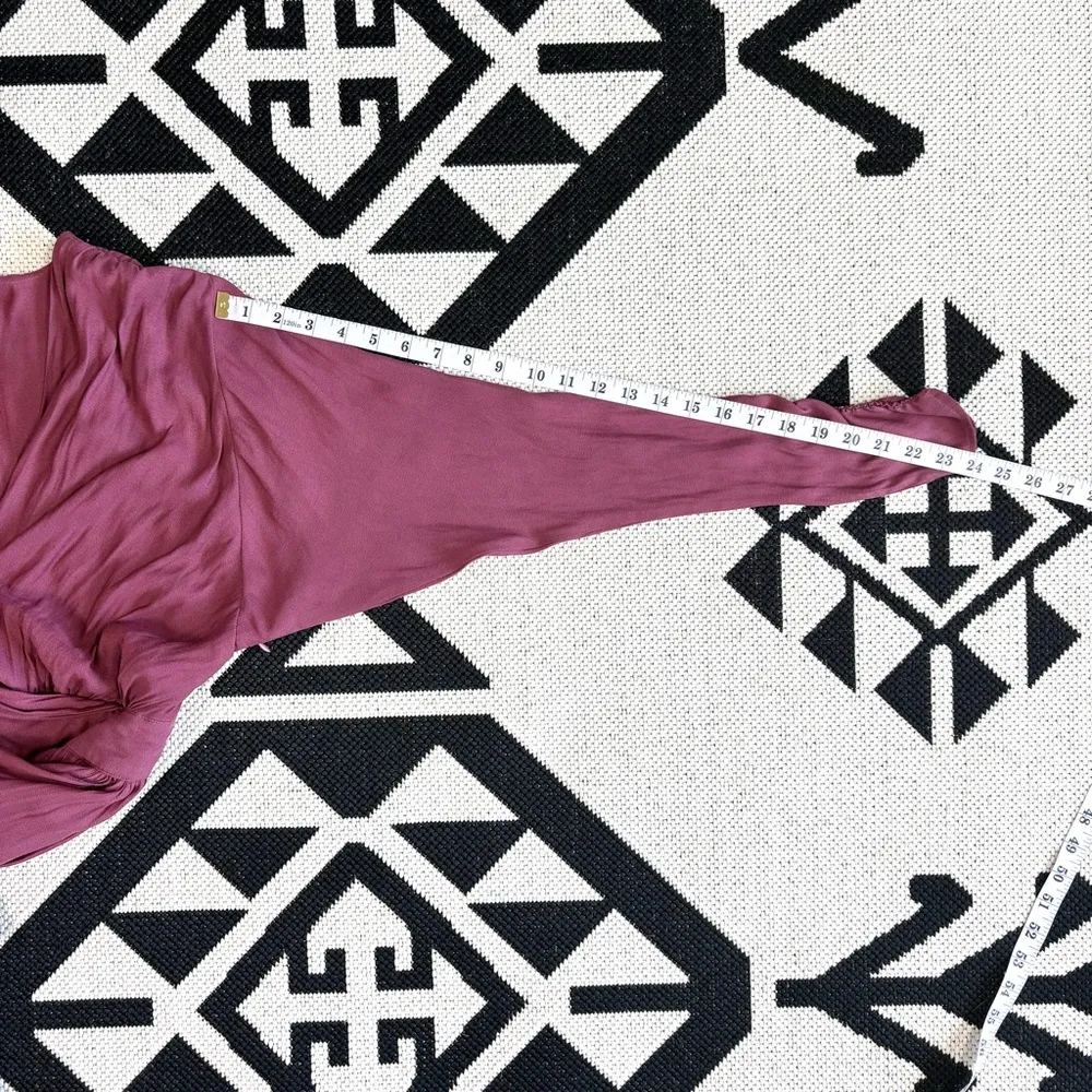 Free People Lucid Dream Draped Front Long Sleeve Mini Dress in Mauve Size 0 - Image 6