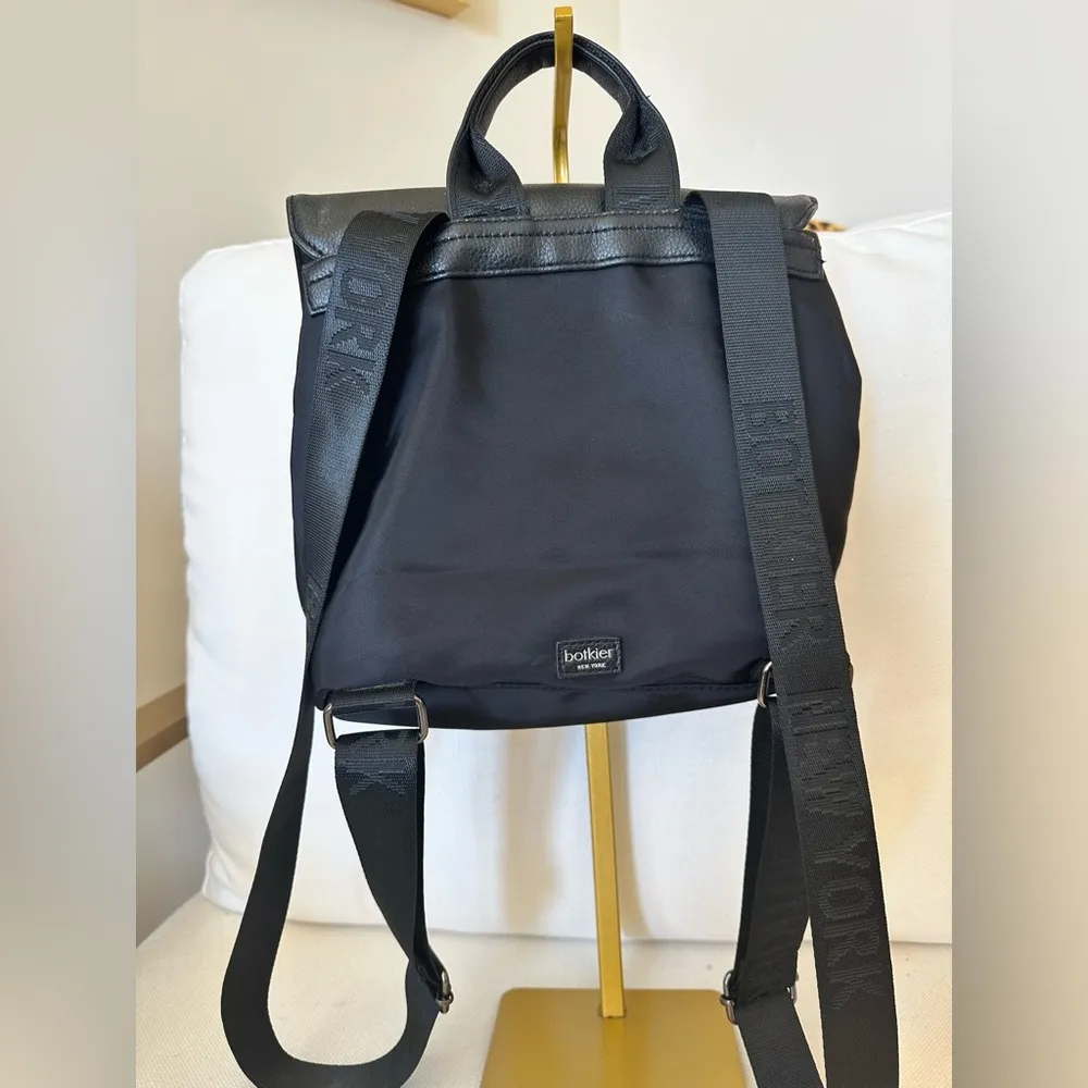 BOTKIER TRIGGER MINI BLACK NYLON LEATHER BACKPACK - Image 3