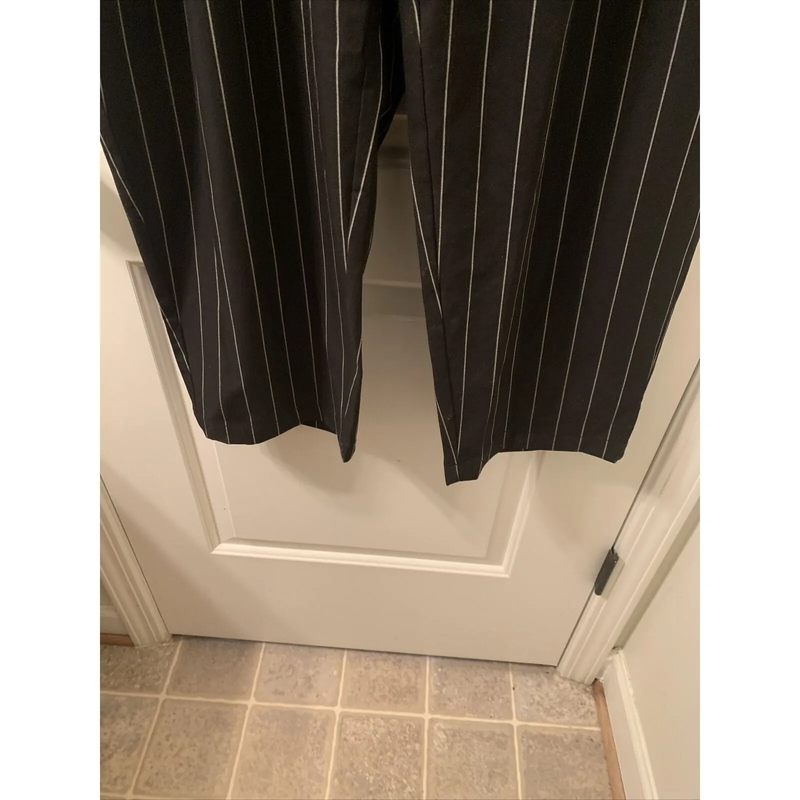 FUTURE COLLECTIVE Women's Plus Size 16W/18W Pinstriped Pants KAHLANA BROWN Black - Image 3