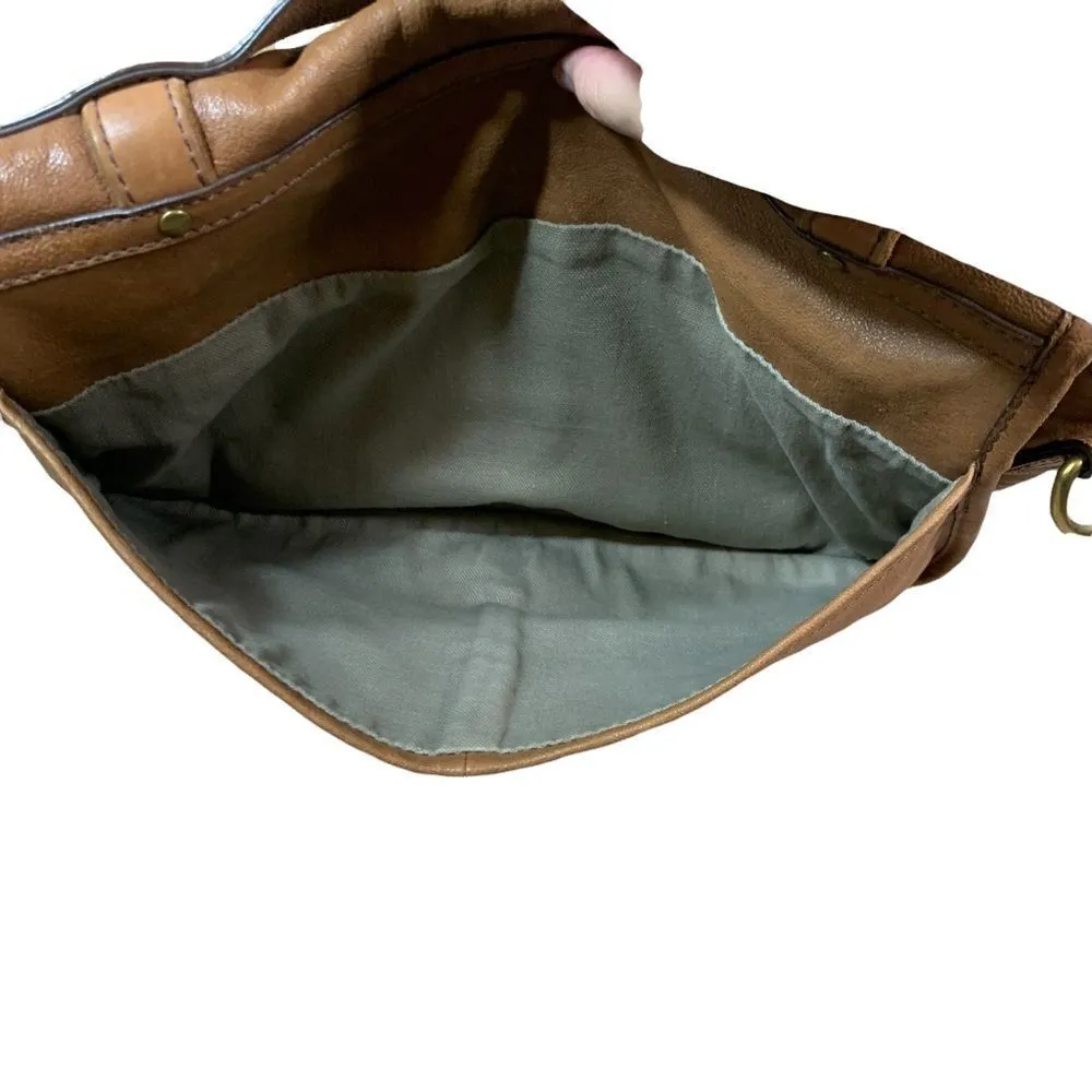 Fossil Vintage Reissue Light Brown Leather Messenger Bag‎ - Image 11