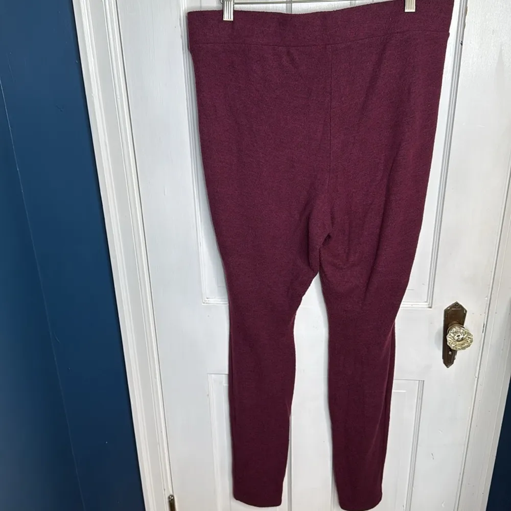 Torrid Full Length Signature Waist Hacci Legging in Burgundy W1005 Plus Size 3X - Image 6