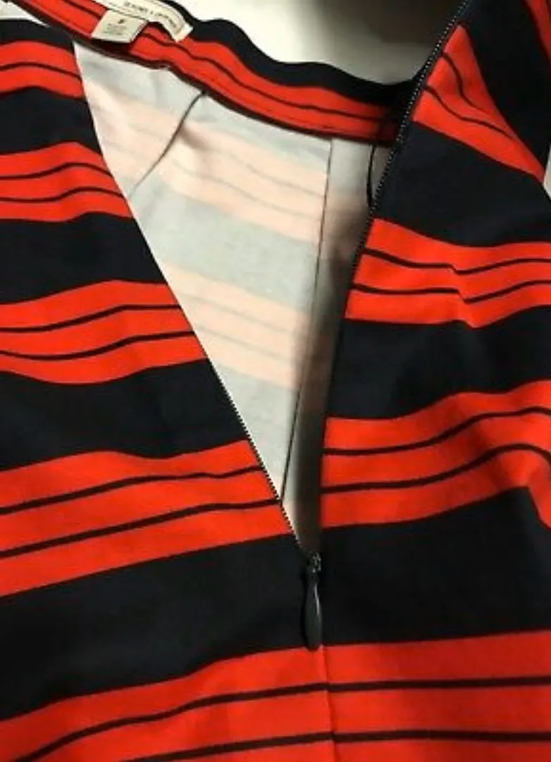 Red & Navy Stripe Flirty Pleated Skirt - Image 6