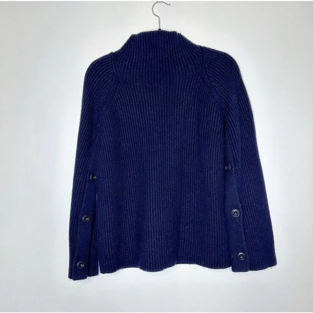 NWT Vince Button Sleeve Wool Cashmere Funnel Neck Sweater Women's Size S - Image 5