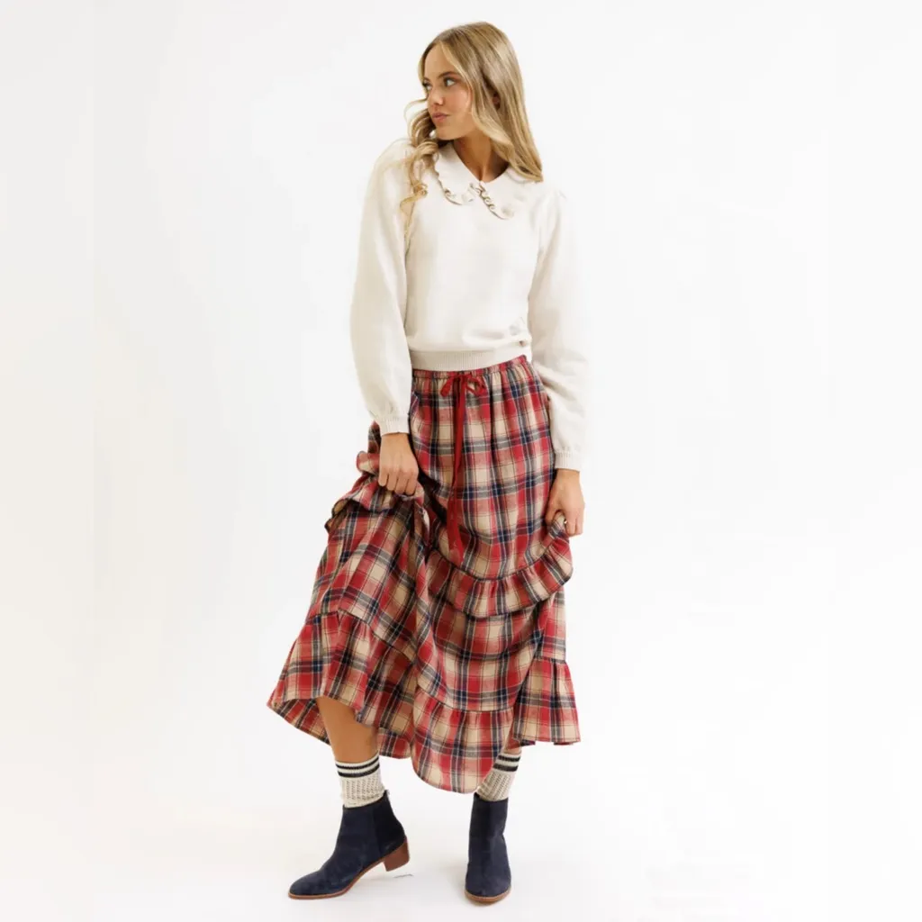 Plaid Portrait Skirt Size Small - Image 2