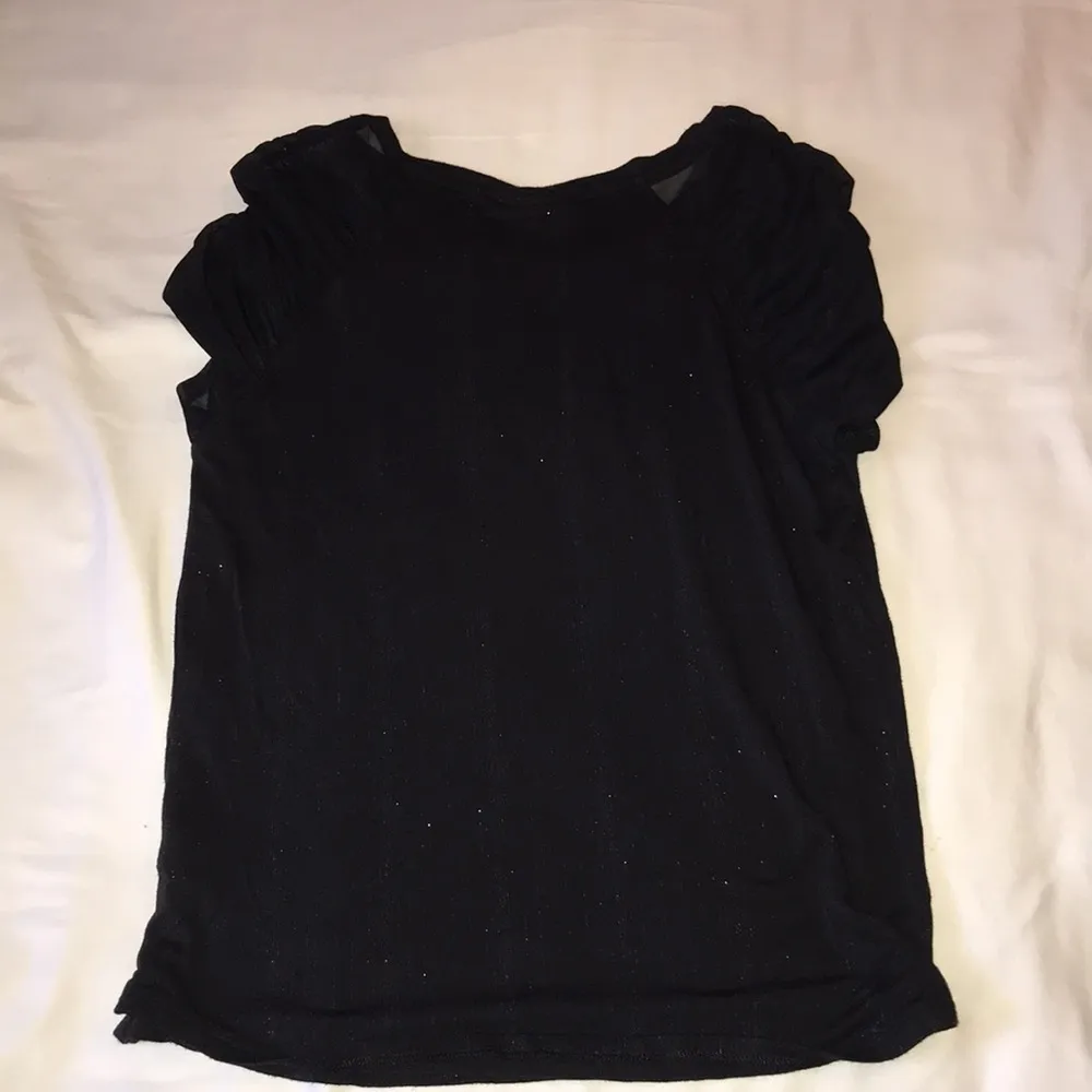 Jennifer Lopez sparkle tshirt with mesh cinched sleeves - Image 4